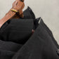 Cappotto gessato in lana e angora made in Italy