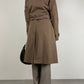 Trench vintage con gilet in finta pelliccia rimovibile