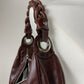 Hobo bag in vera pelle marrone