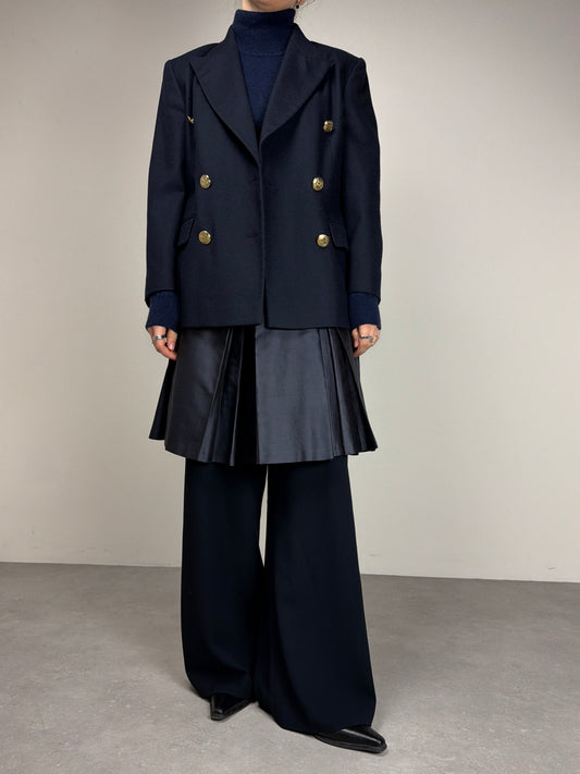 Blazer vintage blu in lana