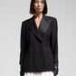 Blazer smoking nero in lana