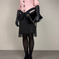 Blazer vintage in lana bicolore rosa e grigio