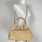 Borsa in vera pelle con manici in metallo