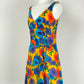 Abitino vintage anni ‘70 in cotone floreale con fiocchi