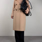 Cappotto vintage a doppiopetto in lana cashmere e angora
