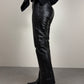 Pantalone vintage in vera pelle neri