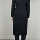 Made in Italy black skirt suit