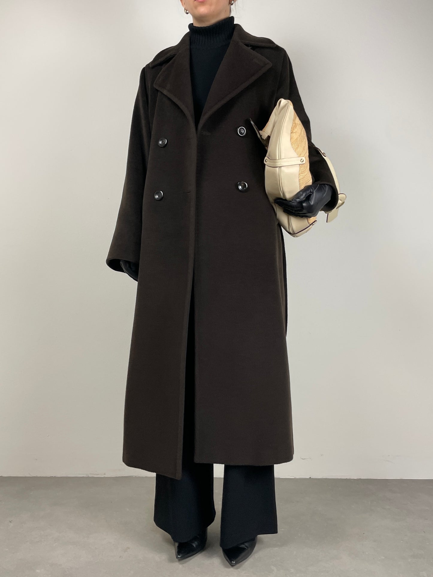 Max Mara cappotto in pura lana vergine marrone