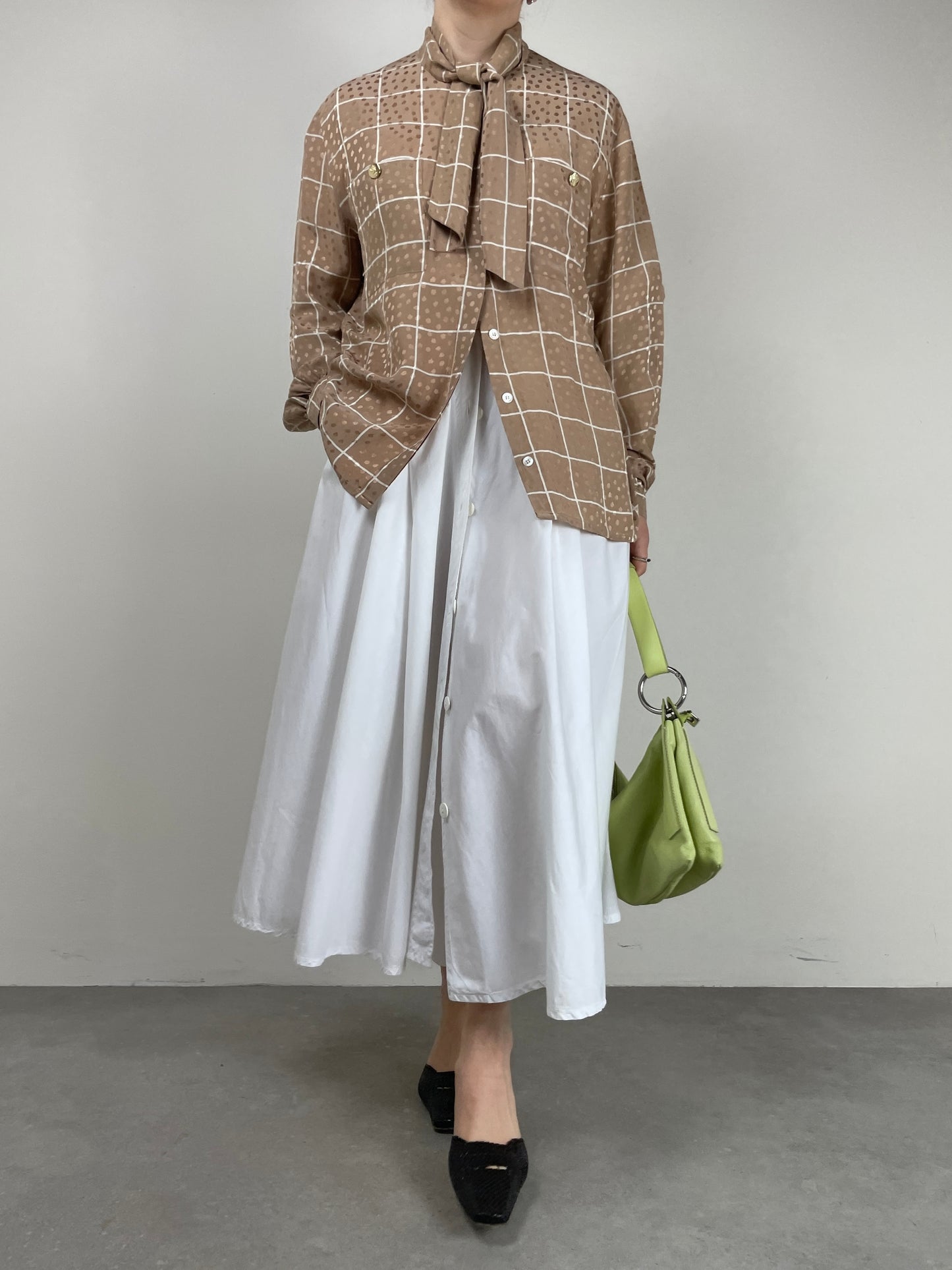 Camicia vintage in pura seta a fantasia