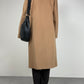 Cappotto in pura lana color cammello Made in Italy