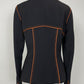 Blazer strutturato con profili in pelle arancione