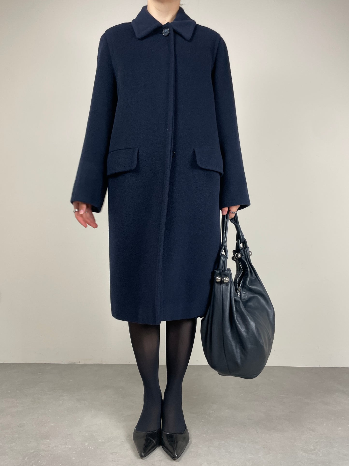 Cappotto vintage Made in Italy in beaver di pura lana