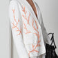 Blazer con ricamo a corallo