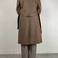 Trench vintage con gilet in finta pelliccia rimovibile