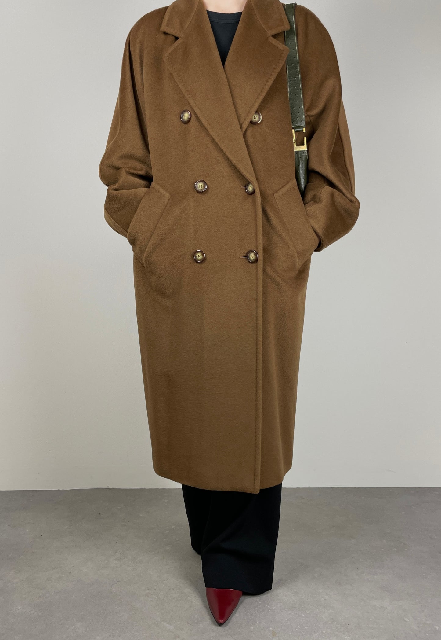 Max Mara 101801 tobacco coat