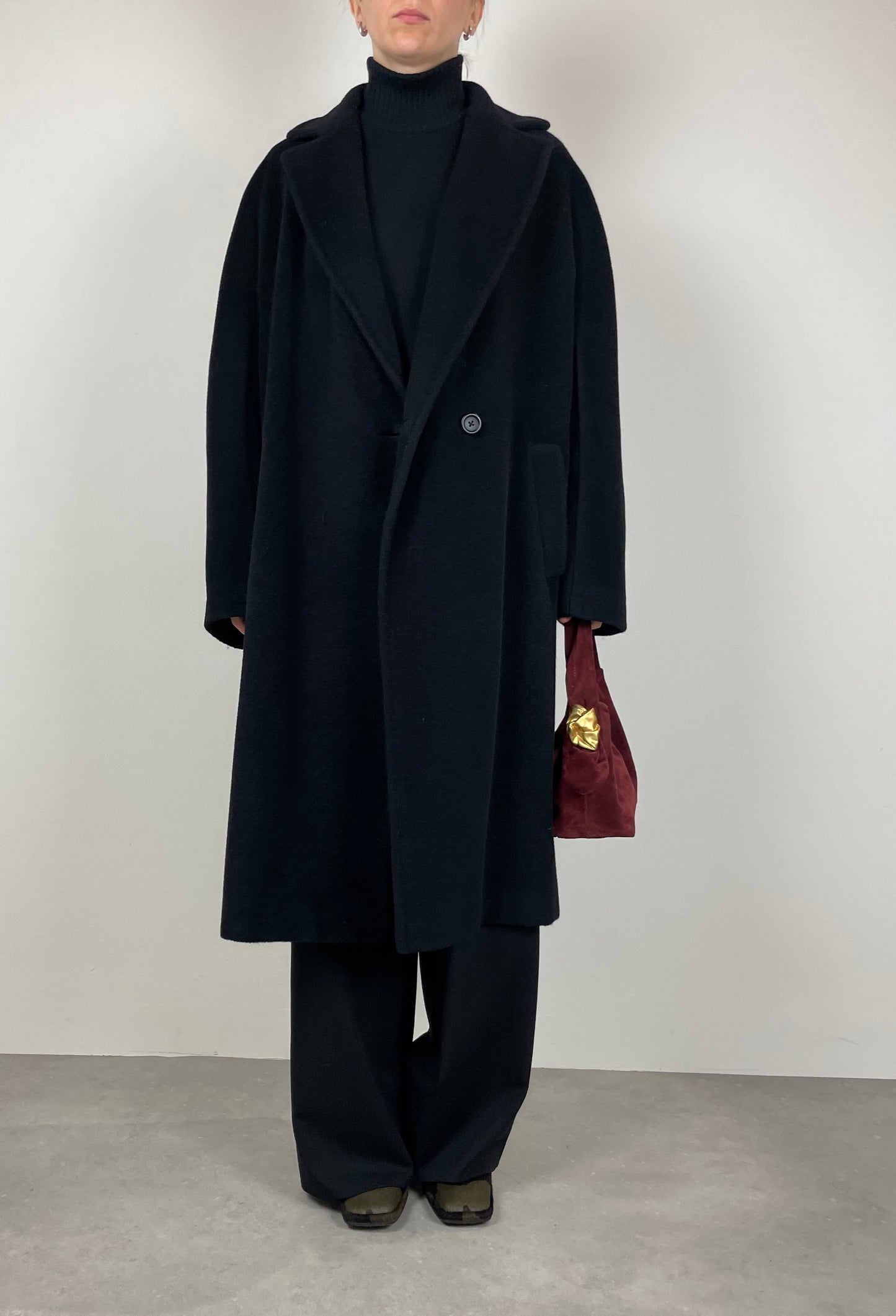 Black wool coat