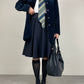 Blazer in velluto di cotone blu notte