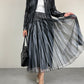 Gonna bicolor in tulle plissettato