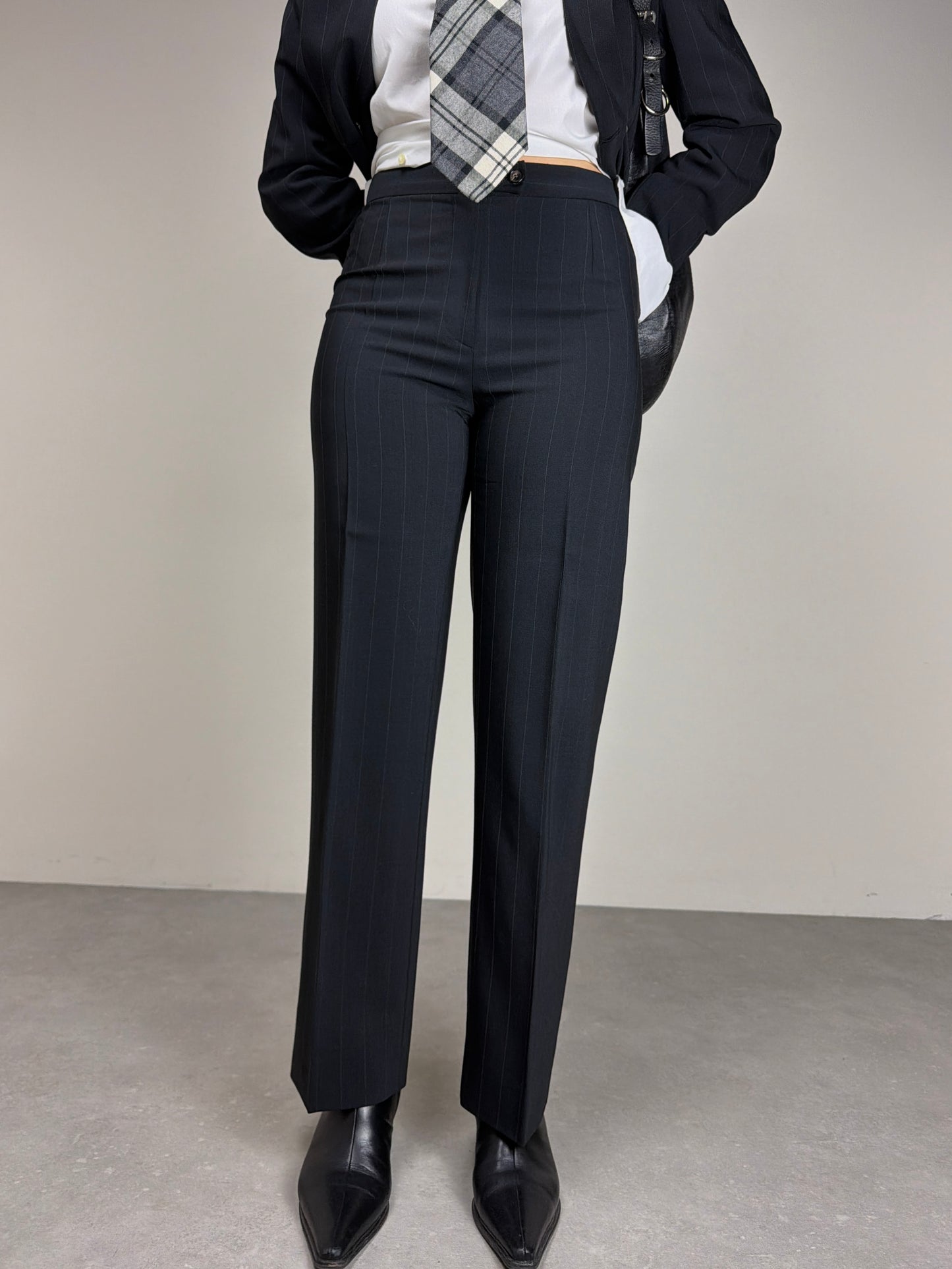 Completo vintage in lana gessata