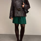 Giacca vintage in vera pelle marrone