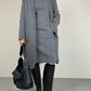 Maxi borsa in vera pelle nera