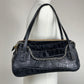 Borsa vintage in pelle effetto cocco