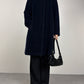 Cinzia Rocca Icon cappotto blu in alpaca e lana