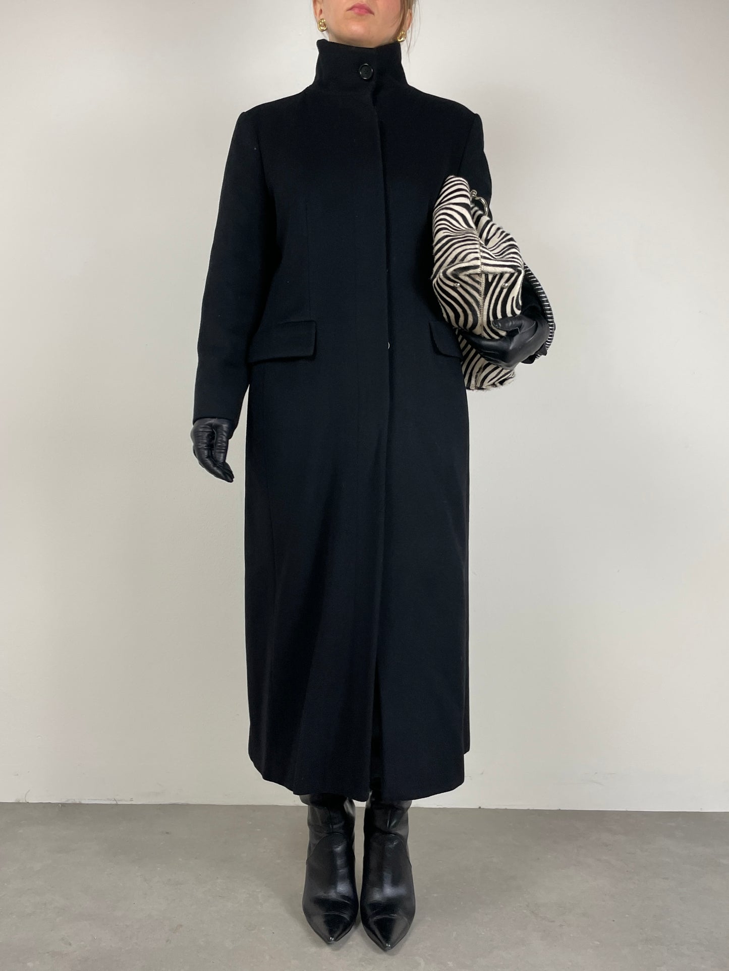 Cappotto lungo Made in Italy in lana