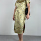 Qipao sartoriale in jacquard di viscosa