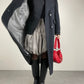 Cappotto lungo a doppiopetto in lana color grigio
