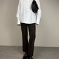 Camicia in cotone con colletto geometrico