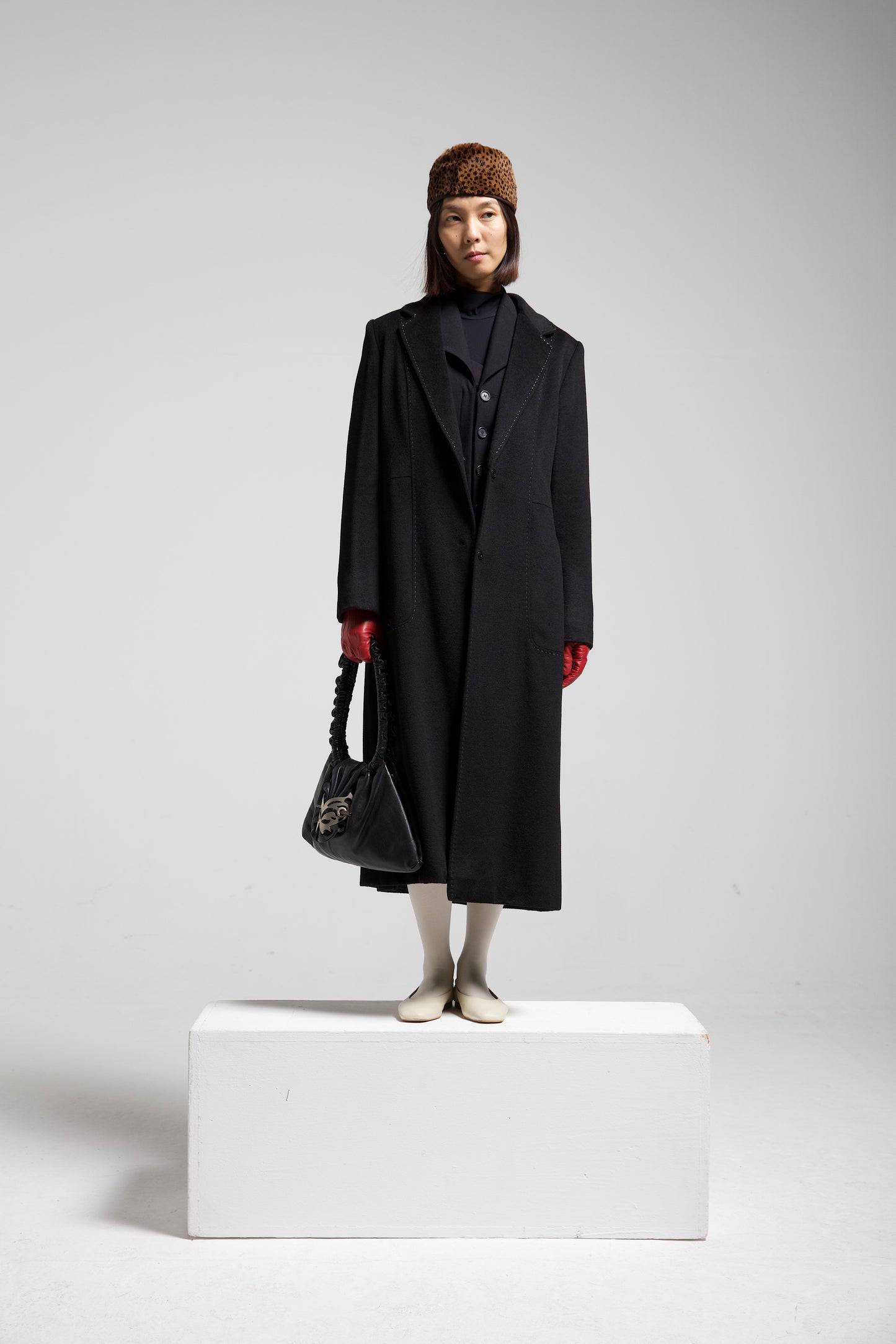 Cappotto in baby alpaca e lana superfine