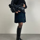 Hobo bag in vera pelle blu