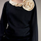 Valentino Cachemire Couture maglioncino in con fiore sullo scollo