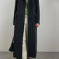 Grey wool, angora and cashgora coat