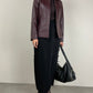 Giacca vera pelle bordeaux