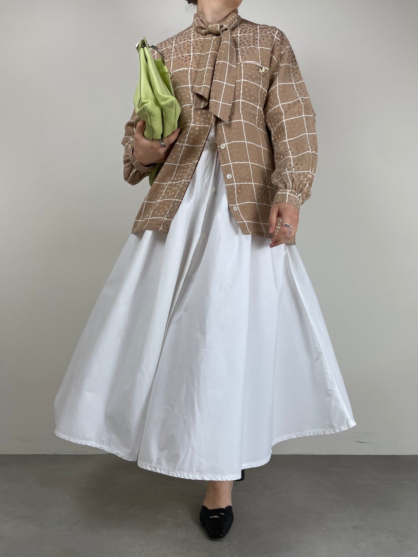 Camicia vintage in pura seta a fantasia