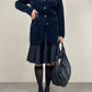 Blazer in velluto di cotone blu notte