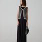 Cardigan all’uncinetto con perline