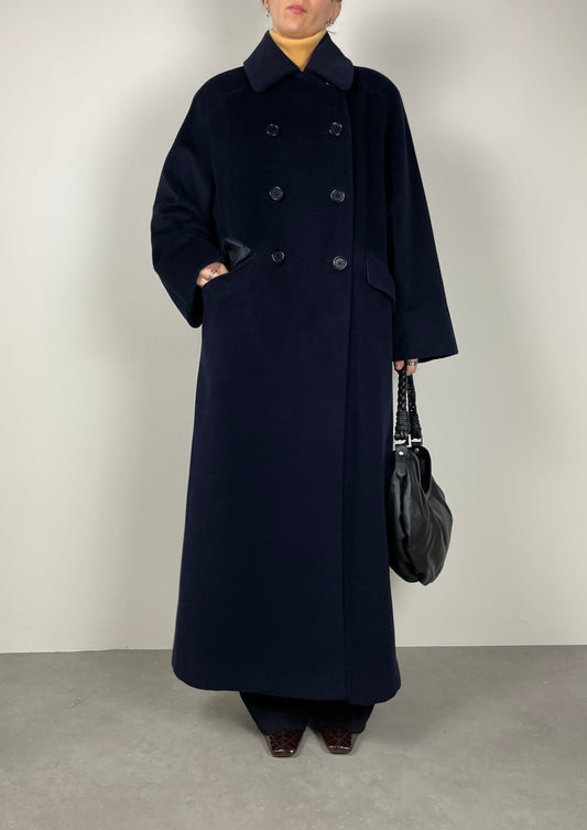 Blue Wool and cashmere new old stock coat