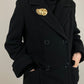 Long black wool coat