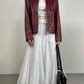 Burgundy leather jacket