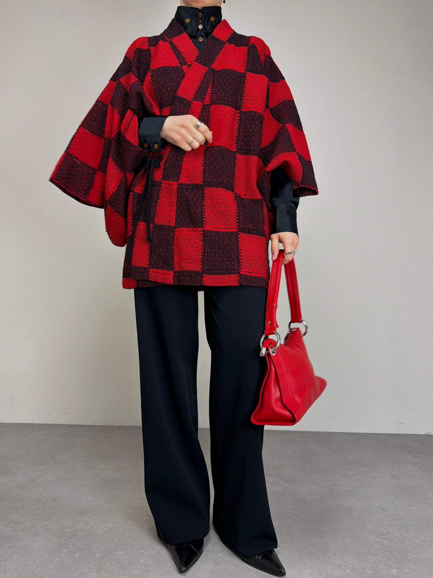 Haori giapponese in maglia di lana