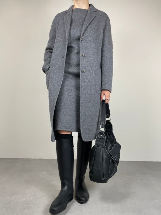 MAX MARA cappotto in drap di lana e angora doppiato
