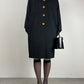 Abito vintage stile orientale, made in Italy, in pura lana vergine