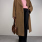Cappotto in pura lana color cammello