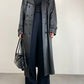 Trench vintage in vera pelle