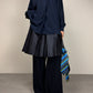 Blusa in pura seta blu