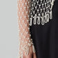 Cardigan all’uncinetto con perline