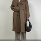 Trench vintage con gilet in finta pelliccia rimovibile